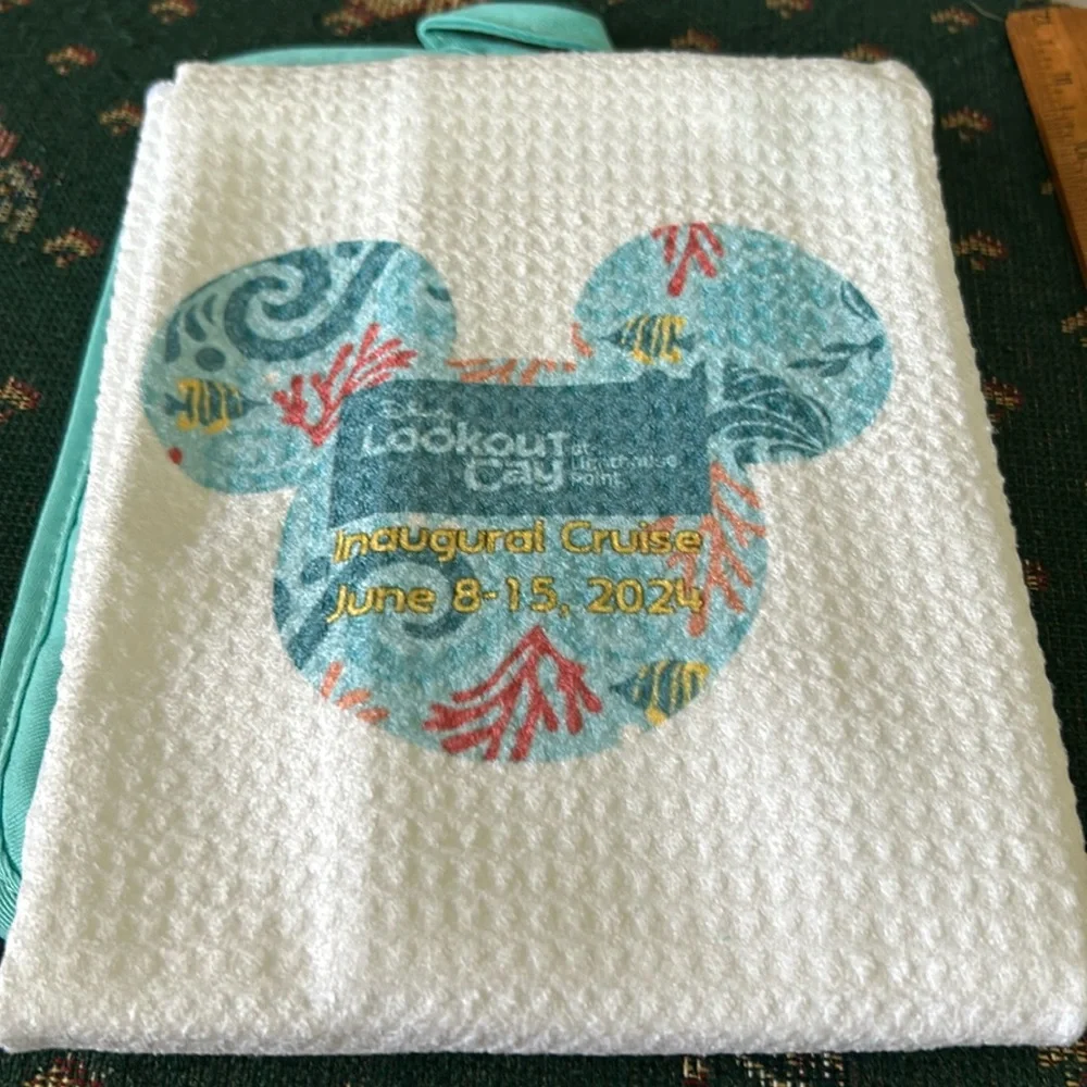 Disney Cruise inaugural lighthouse point Cruise 2024 in turquoise and white